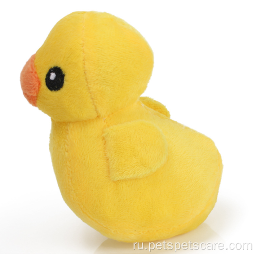 Желтая утка -фаршированная дизайнерские скрипучие плюшевые игрушки